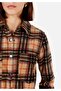 Regular Fit Pocketed Shirt Neck Women's Multicolor Long Sleeve Shirt - 5
