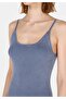 Slim Fit Straight Women's Blue Strap Dress - 4