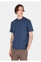 Comfort Fit Round Neck Plain Men's Blue Short Sleeve T-Shirt