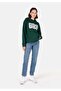 Comfort Fit Hooded Women's Green Sweatshirt - 3