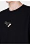 Comfort Fit Round Neck Jacquard Men's Black Short Sleeve T-Shirt - 4