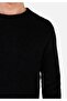 سترة رجالية سوداء ذات قصة عادية وياقة دائرية Cl1071036 - 5