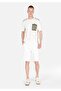 Regular Fit Crew Neck Cargo Pocket Striped Ecru Men's Short Sleeve T-Shirt - 3