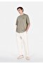 Relaxed Fit Mid Waist Loose Leg Men's Stone Pants - 3