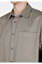 Comfort Fit Shirt Neck Plain Men's Green Long Sleeve Shirt - 4