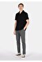Regular Fit Shirt Neck Pocketless Plain Men's Black Short Sleeve Shirt - 3
