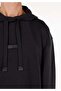 Comfort Fit Men's Hooded Black Sweatshirt - 5