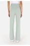 Regular Fit Mid Waist Women's Cotton Blend Green Sweatpants - 2
