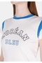 Regular Fit Round Neck Printed Women's White Short Sleeve T-Shirt - 4