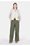 Regular Fit Shirt Neck Plain Women's Beige Long Sleeve Shirt - 3