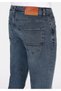 Straight Fit Low Waist Straight Leg Men's Indigo Jean Trousers - 6