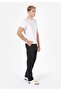 Loose Fit Mid Waist Wide Leg Men's Anthracite Trousers - 3