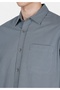 Regular Fit Shirt Neck Plain Men's Green Long Sleeve Shirt - 3