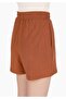 Regular Fit Mid Waist Jacquard Women's Brown Shorts - 5