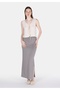 Slim Fit Straight Women's Gray Skirt