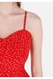 Viscose Slim Fit Women's Red Dress - 5