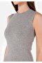 Slim Fit Women's Gray Sleeveless Dress - 4