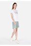 Regular Fit Mid Waist Women's Green Shorts - 3