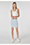 Slim Fit Women's Blue Skirt