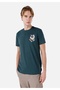 Regular Fit Crew Neck Printed Green Men's Short Sleeve T-Shirt Cl 1068071