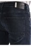 Straight Fit Low Waist Straight Leg Men's Dark Indigo Jean Pants - 7