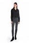 Regular Fit Shirt Neck Plain Women's Anthracite Long Sleeve Shirt - 3