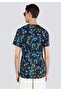 Regular Fit Round Neck Printed Men's Green Short Sleeve T-Shirt - 2