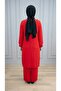 Simge Suit Women's Red Ayrobin Fabric 2-Piece Tunic and Pants Set - 4