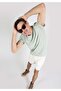 Regular Fit Round Neck Jacquard Men's Green Short Sleeve T-Shirt - 3
