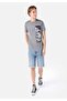 Regular Fit Crew Neck Printed Gray Men's Short Sleeve T-Shirt Cl 1066983 - 3