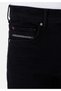 Skinny Fit High Waist Narrow Leg Men's Black Denim Jean Trousers - 5