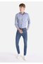 Skinny Fit High Waist Narrow Leg Men's Dark Indigo Jean Trousers