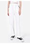 Regular Fit High Waist Wide Leg Women's White Trousers - 4