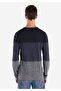 Regular Fit Crew Neck Knitwear Navy Blue Men's Sweater - 2