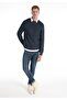 Regular Fit Turtle Neck Jacquard Men's Navy Blue Knitwear Sweater - 3