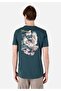 Regular Fit Crew Neck Printed Green Men's Short Sleeve T-Shirt Cl 1068071 - 2