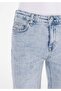 Straight Fit Low-Rise Men's Light Indigo D Denim Jean Shorts - 5