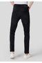 Loose Straight Fit Mid Waist Straight Leg Men's Black Jean Trousers - 2