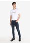 Straight Fit Mid Waist Straight Leg Men's Navy Blue Jean Trousers - 4