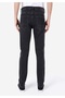 Straight Fit Low Waist Straight Leg Men's Black Jean Trousers - 2