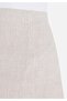 Mini Skirt Plain Zippered Women's Beige Skirt - 6