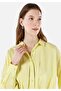 Regular Fit Shirt Collar Green Women's Long Sleeve Shirt - 4