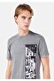 Regular Fit Crew Neck Printed Gray Men's Short Sleeve T-Shirt Cl 1066983 - 4
