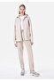 Regular Fit Mid Waist Straight Pocketed Women's Beige Sweatpants