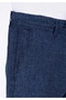Regular Fit Mid Waist Straight Leg Men's Navy Blue Trousers - 5