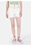 Relaxed Fit High-Waist White Women's Denim Shorts - 4