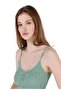 Slim Fit Green Women's Short Sleeve Sweater - 4