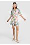 Pleated Printed Multicolored Women's Skirt