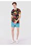 Regular Fit Knitted Round Neck Printed Pocketless Men's Multicolor Short Sleeve T-Shirt - 3