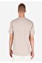 Regular Fit Crew Neck Basic Beige Men's Short Sleeve T-Shirt - 2